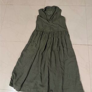 Frank & Eileen daphne popover linen Olive Dress